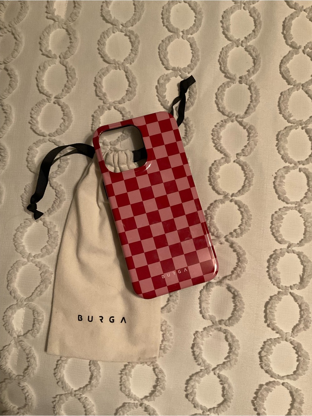 BURGA Red Checkerboard Gloss Phone Case 17 pro max